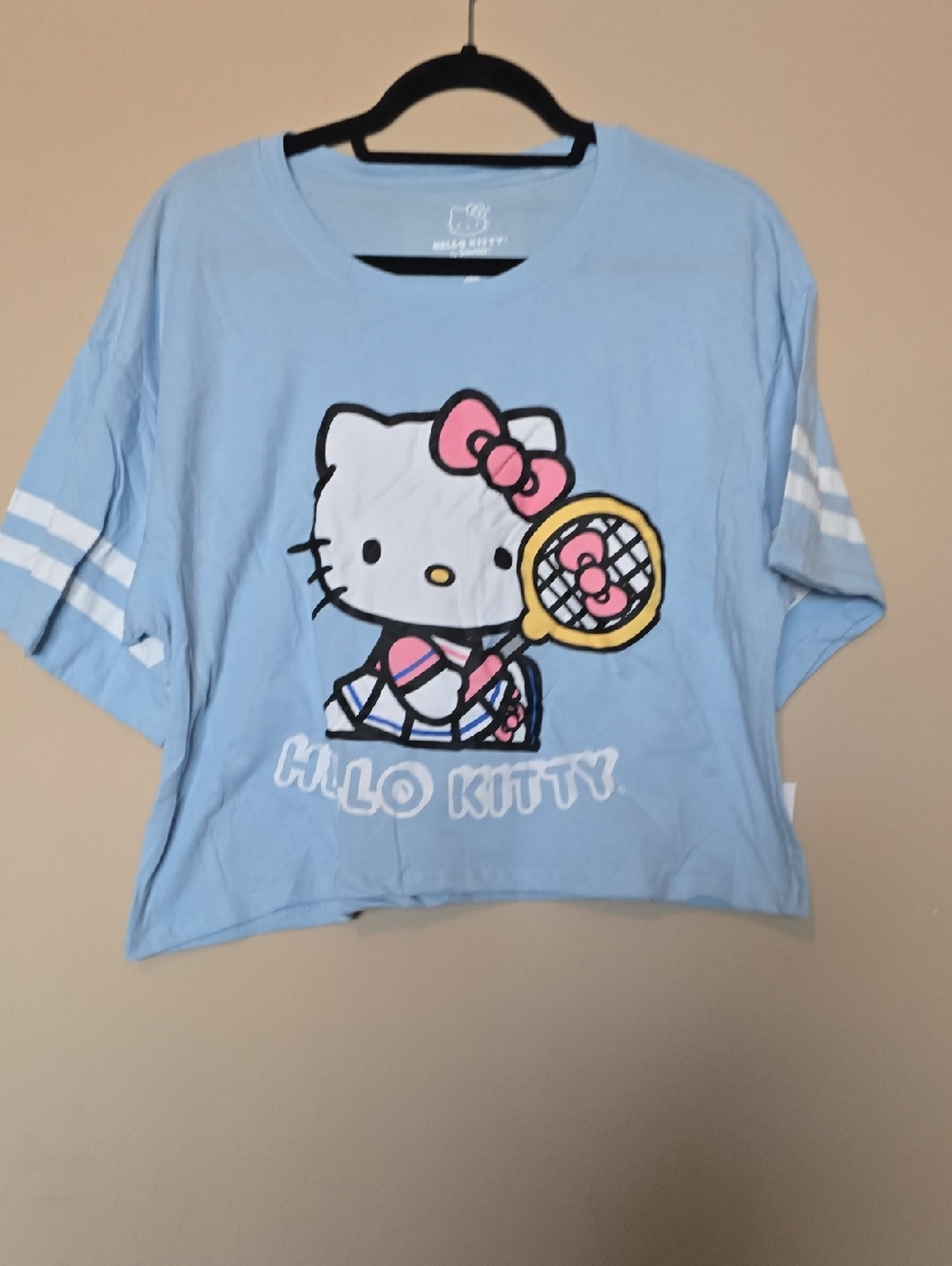 Hello Kitty Blue Graphic Crop Tee